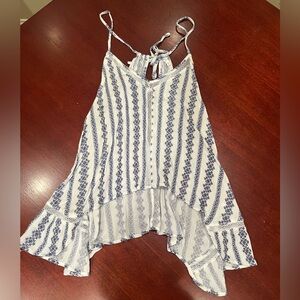 En Crème Blue & White Top